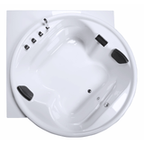 Vidal - XXL Badewanne für 2 Personen - LED Ambiente, Wasserfall und Kopfstützen - Caribia