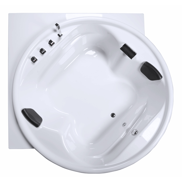 Vidal - XXL Badewanne für 2 Personen - LED Ambiente, Wasserfall und Kopfstützen - Caribia