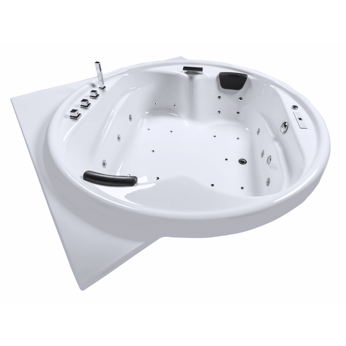 Vidal-XXL Indoor Whirlpool Badewanne – 28 Massagedüsen, LED, Ozon & Heizung