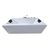 X-Tube Badewanne für 2 Personen - LED Ambiente, Wasserfall und Kopfstützen