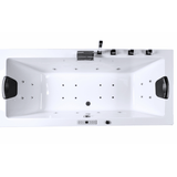 X-Tube Indoor Whirlpool Badewanne – 24 Massagedüsen, LED, Ozon & Heizung